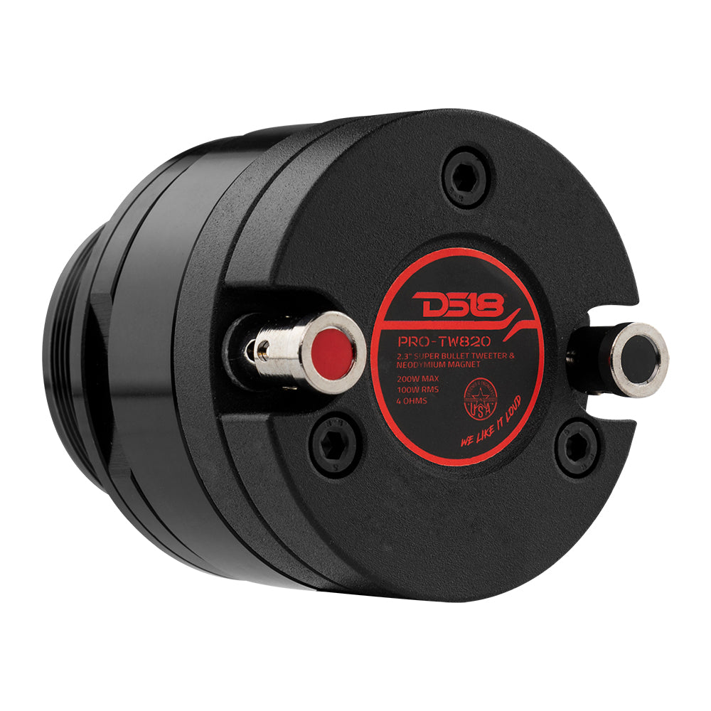 2.3" High Compression Neodymium Super Bullet Tweeter 100 Watts 1.4" Aluminum 4-Ohm Vc