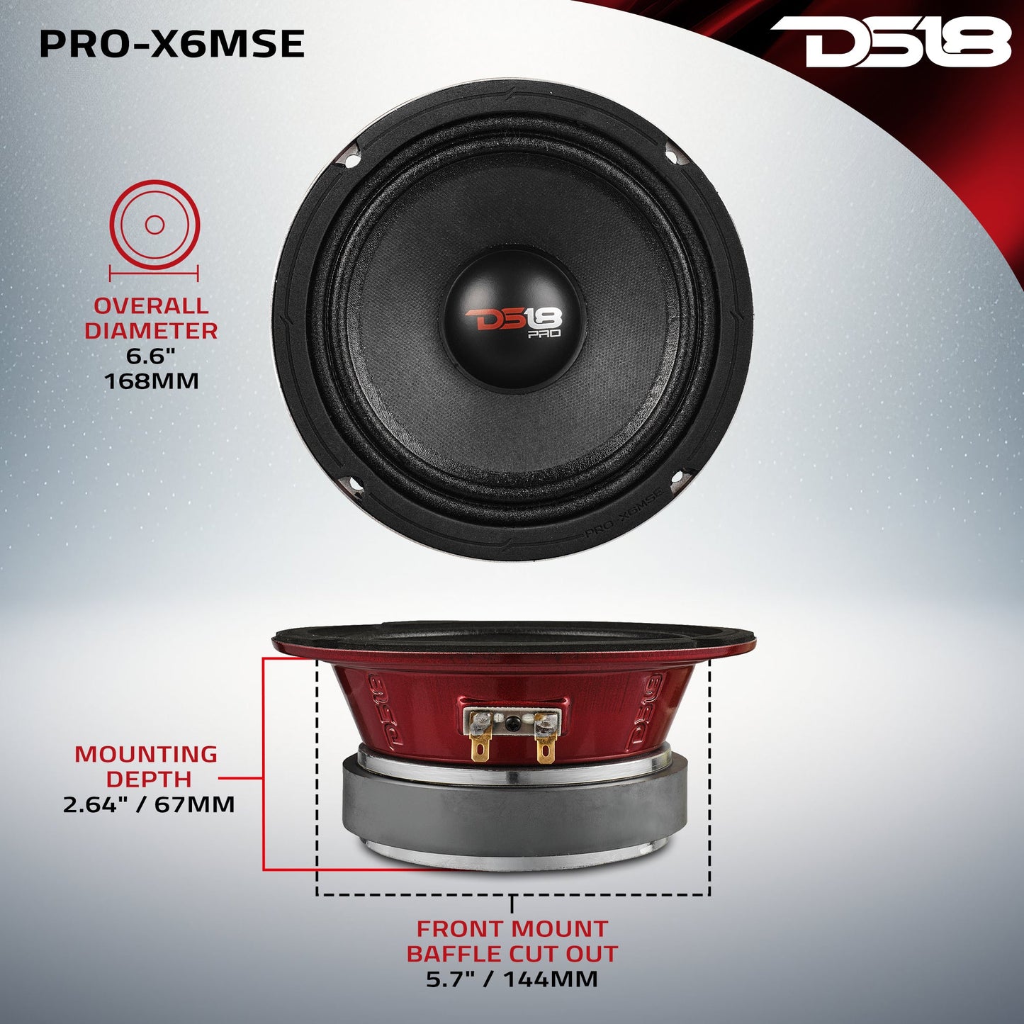 6.5” Sealed Back Mid-Range Loudspeaker | 500W | 8-Ohm