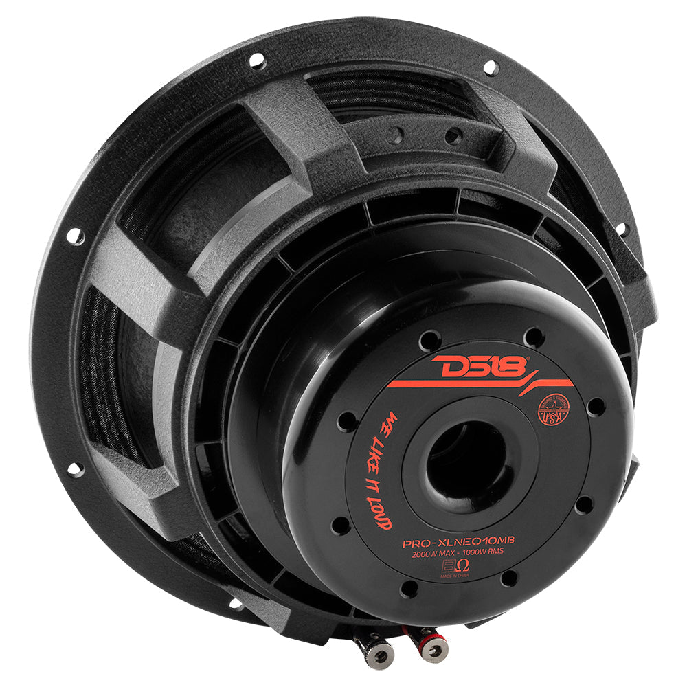 PRO 10" Neodymium Mid-Bass Loudspeaker 1000 Watts Rms 8-Ohm