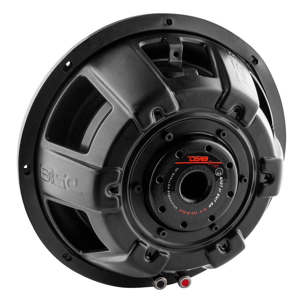 PS Shallow-Mount Water Resistant 10" Subwoofer 500 Watts Rms SVC 4-Ohm
