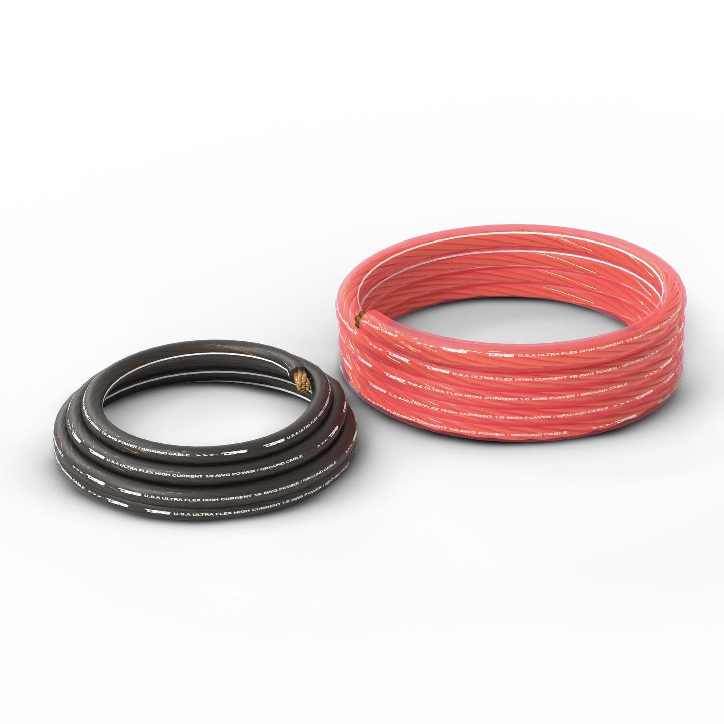 DS18 PW-1/0GA-5BK/20RD 0-GA Ultra Flex CCA Ground Power Cable 5 Ft Black and 20 Ft Red Kit
