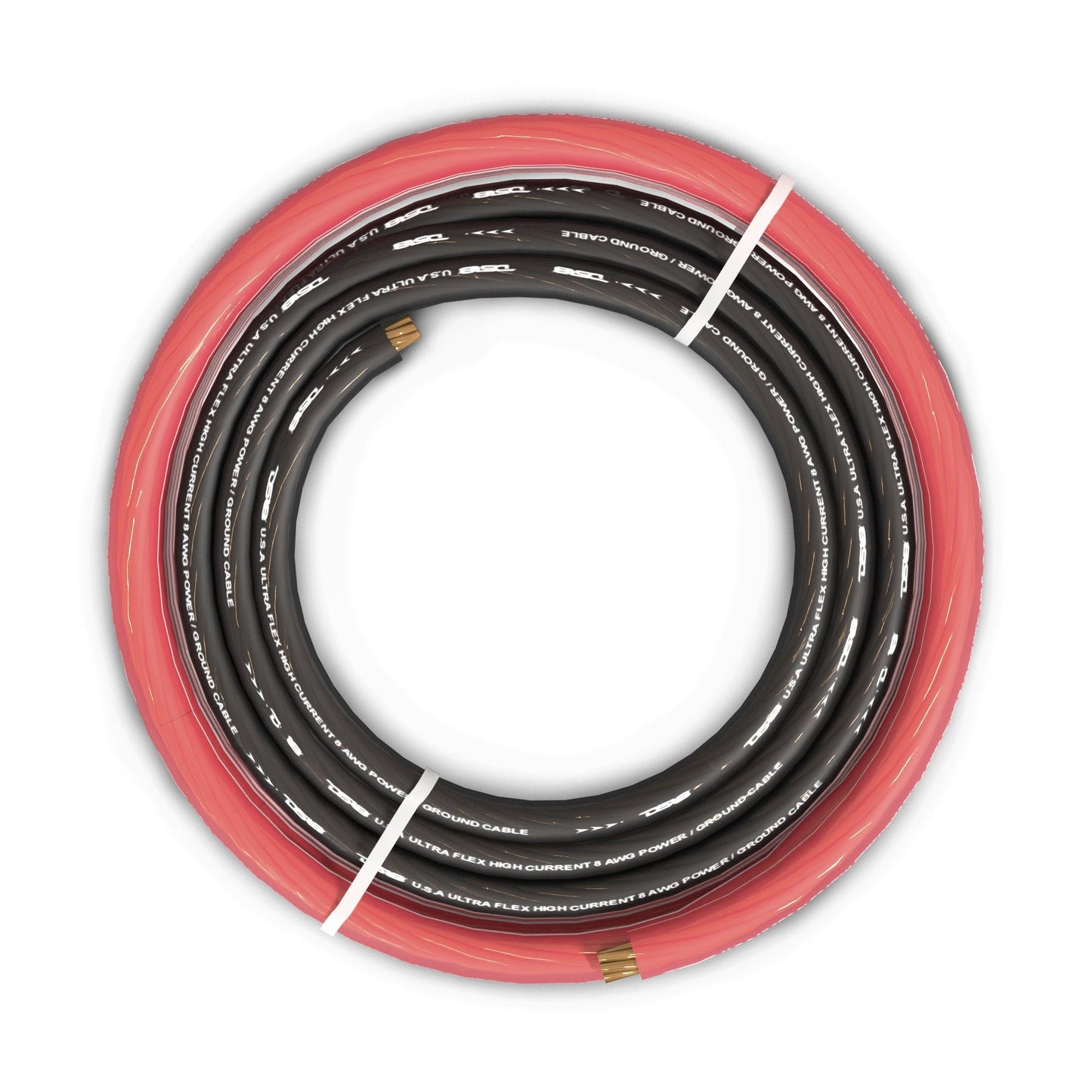 DS18 PW-OFC8GA-5BK/20RD 8-GA Ultra Flex OFC Ground Power Cable 5 Ft Black and 20 Ft Red Kit