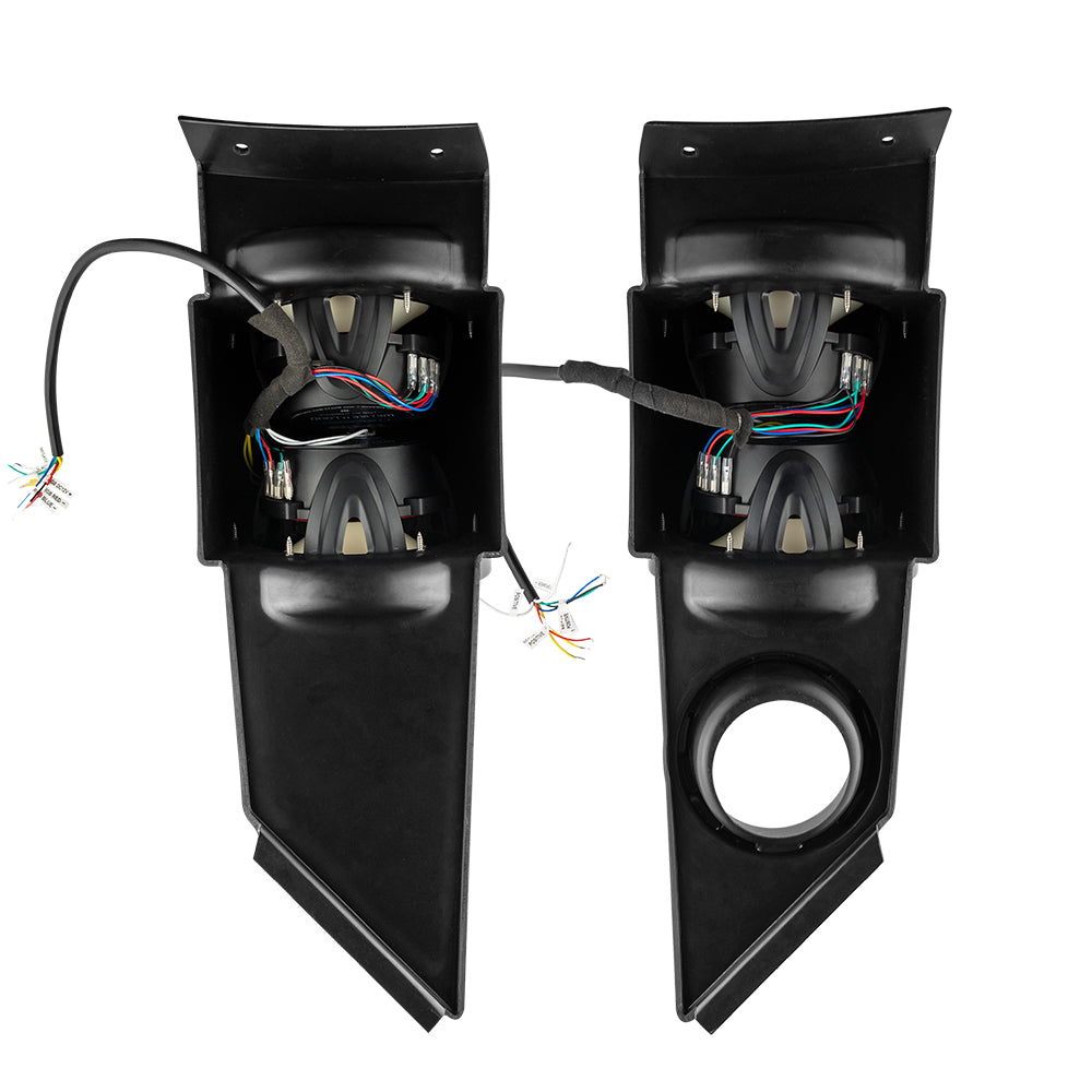 Polaris Slingshot Headrest 4 x 6.5"  Enclosure With 4 x NXL-6/BK | 2015 - Current