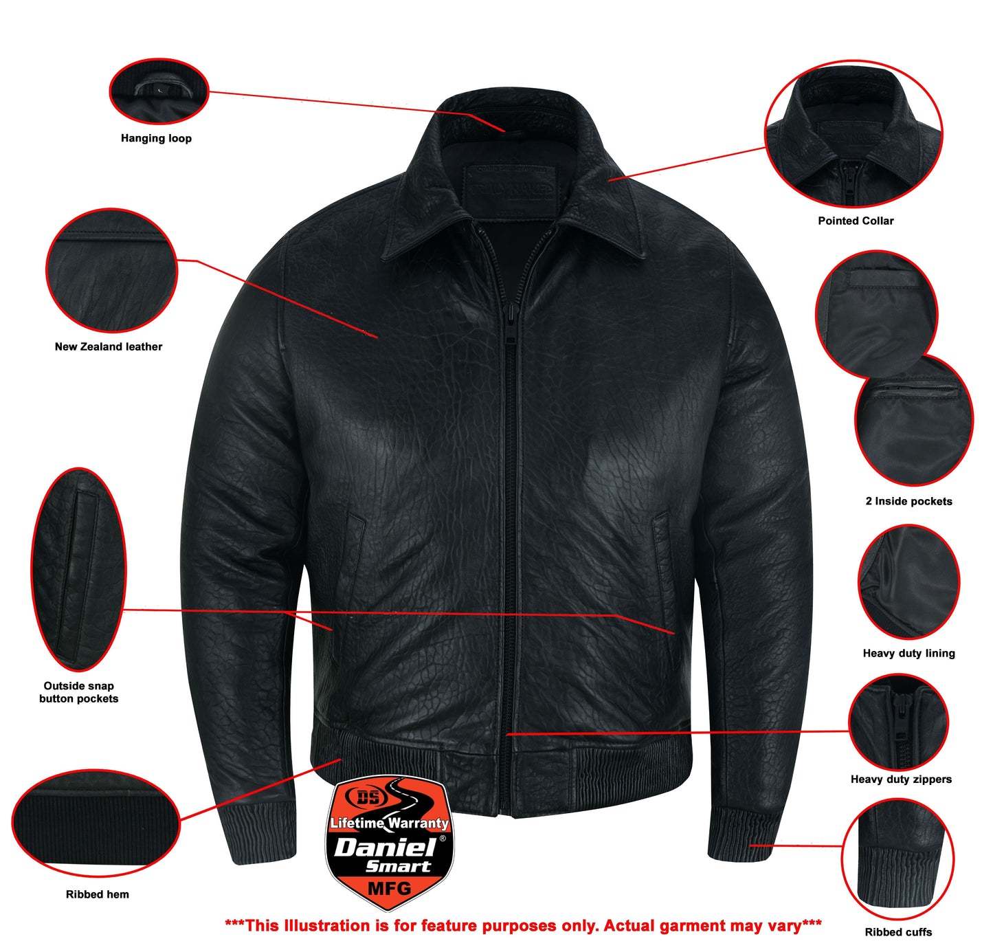 Traveler Men's Fashion Black Leather Jacket