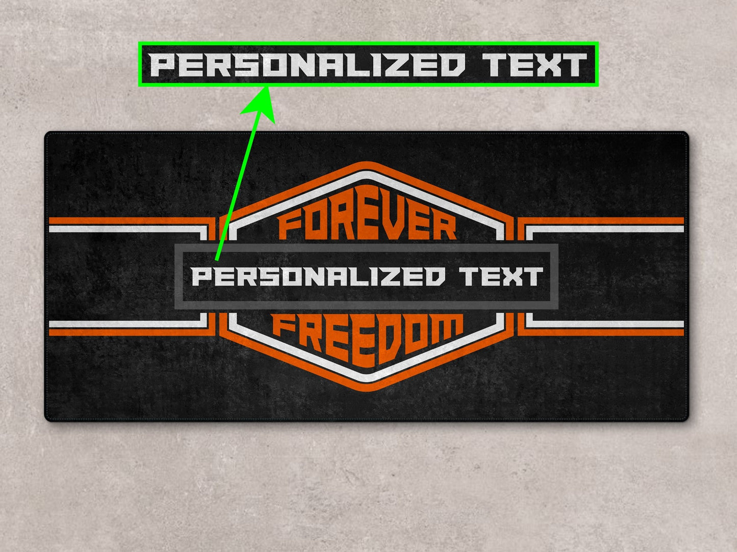 MPM Motorcycle Mat for Cruiser - Touring - Sport Motorcycle " Forever The Power of Freedom " - MM7101