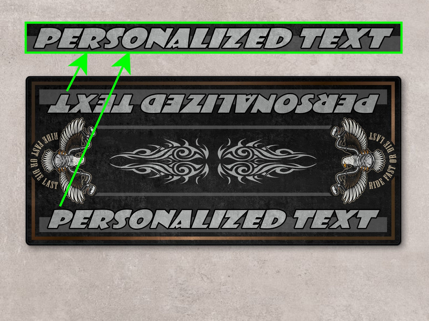 MPM Motorcycle Mat for Cruiser Motorcycle "Big Power, Big Style" - MM7305