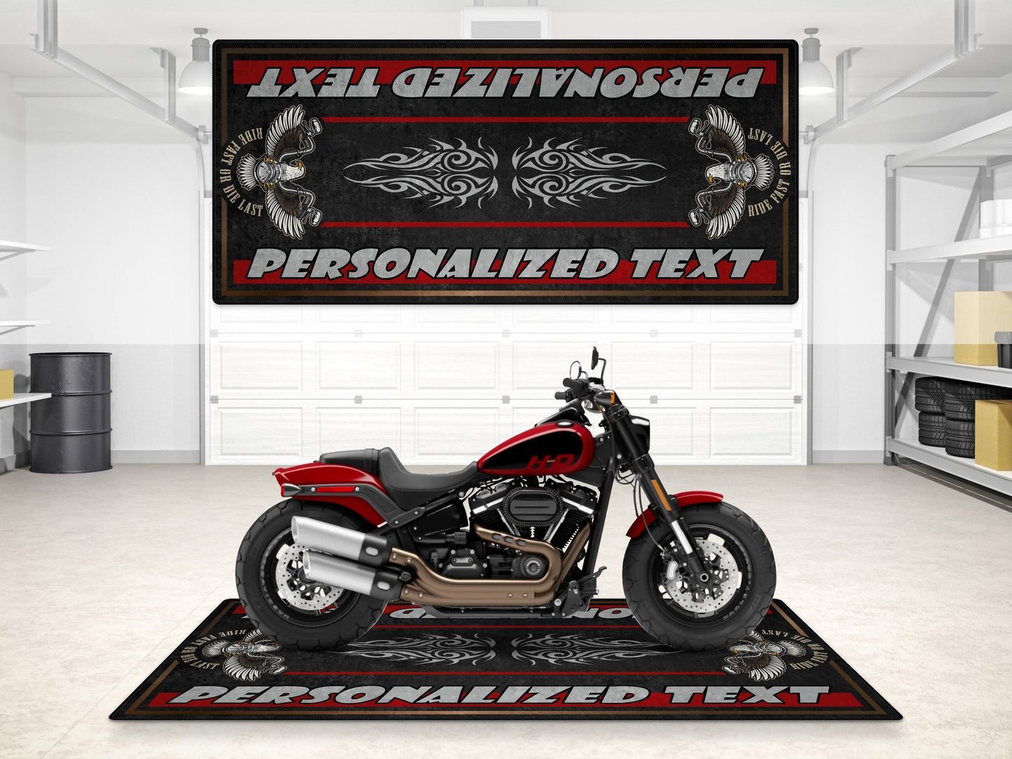MPM Motorcycle Mat for Cruiser Motorcycle "Big Power, Big Style" - MM7305