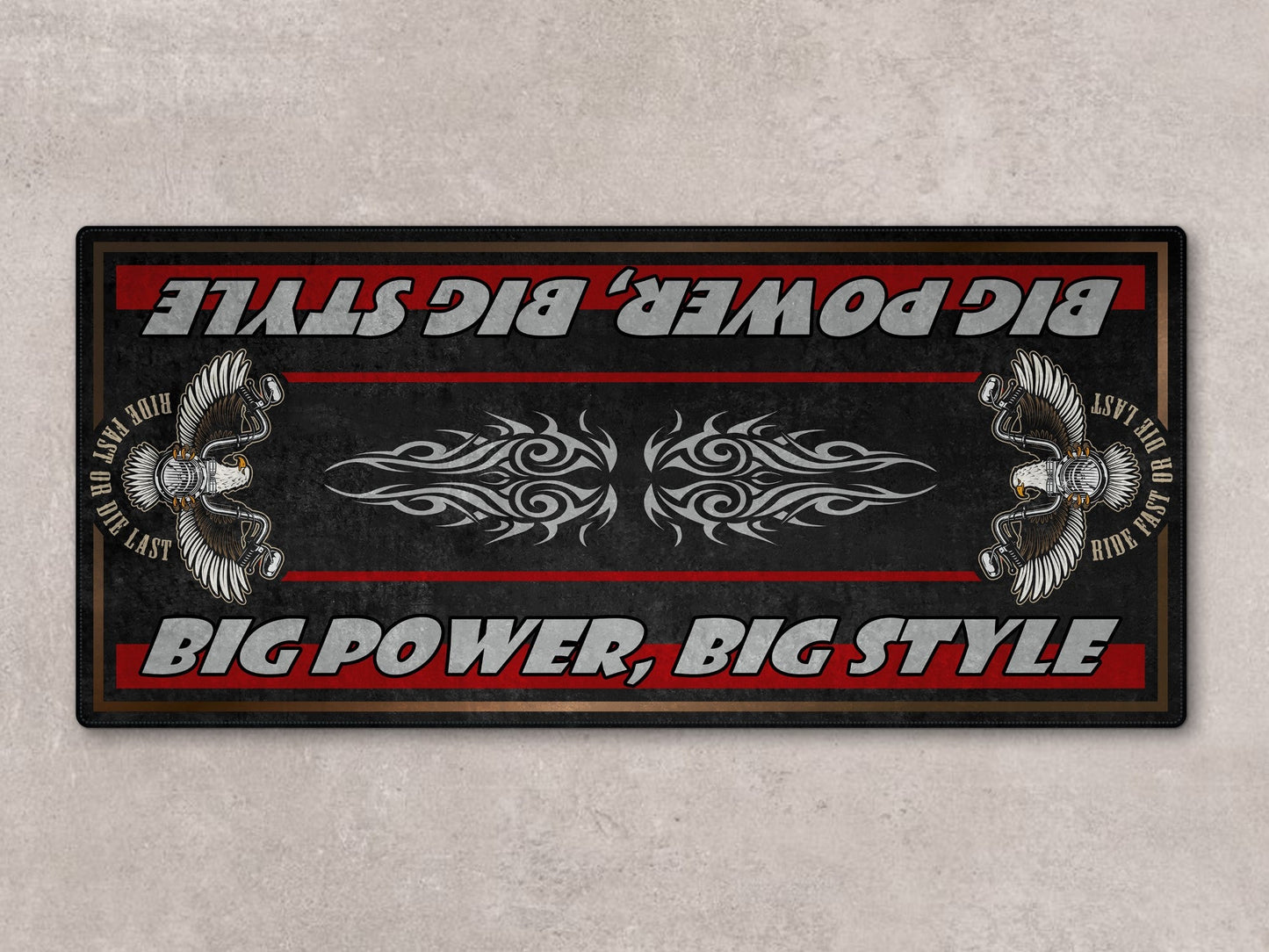 MPM Motorcycle Mat for Cruiser Motorcycle "Big Power, Big Style" - MM7305