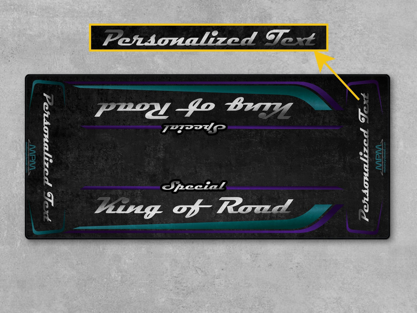 MPM Motorcycle Mat for Cruiser Motorcycle "Special King of Road" - MM7346