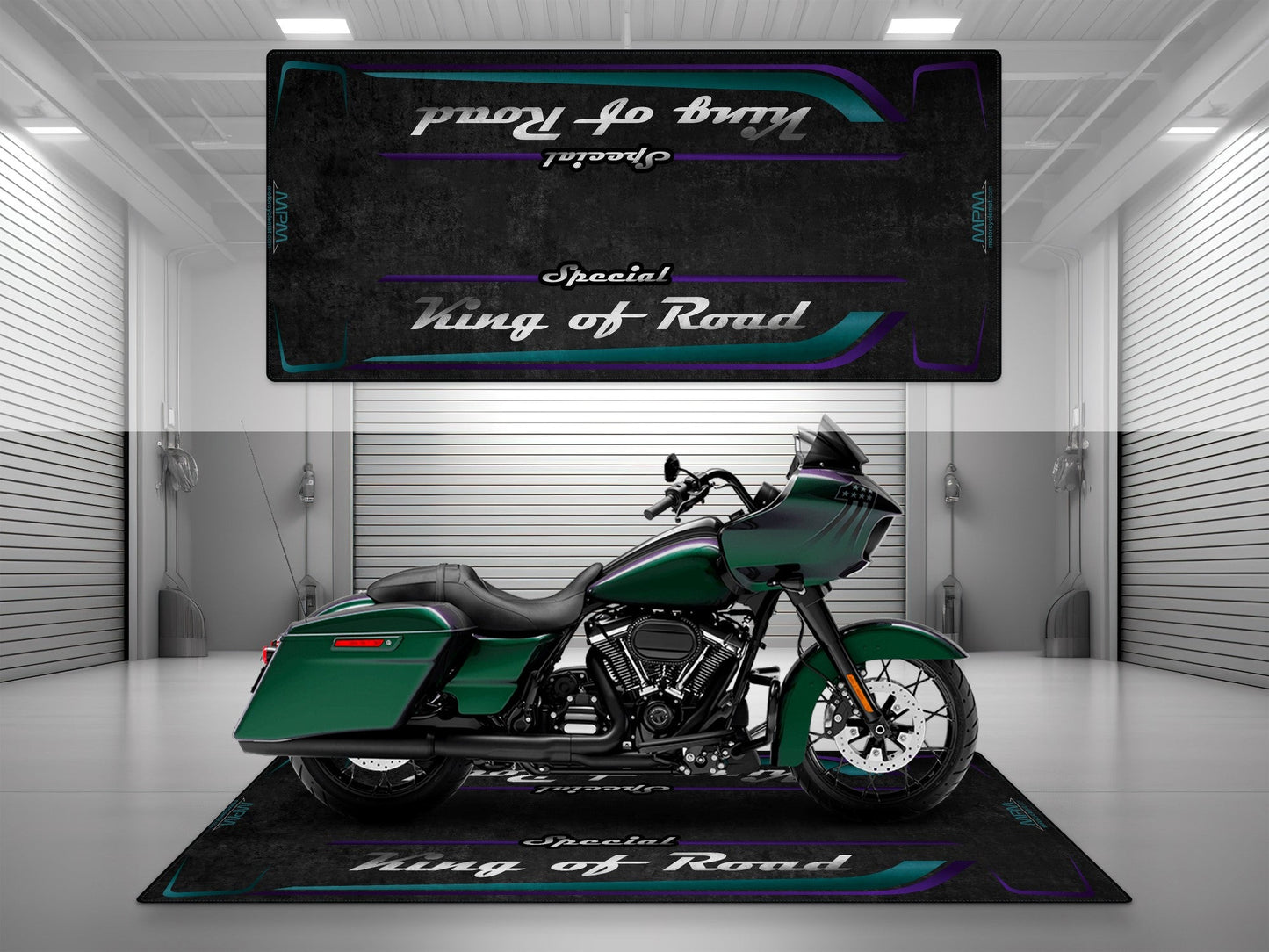 MPM Motorcycle Mat for Cruiser Motorcycle "Special King of Road" - MM7346