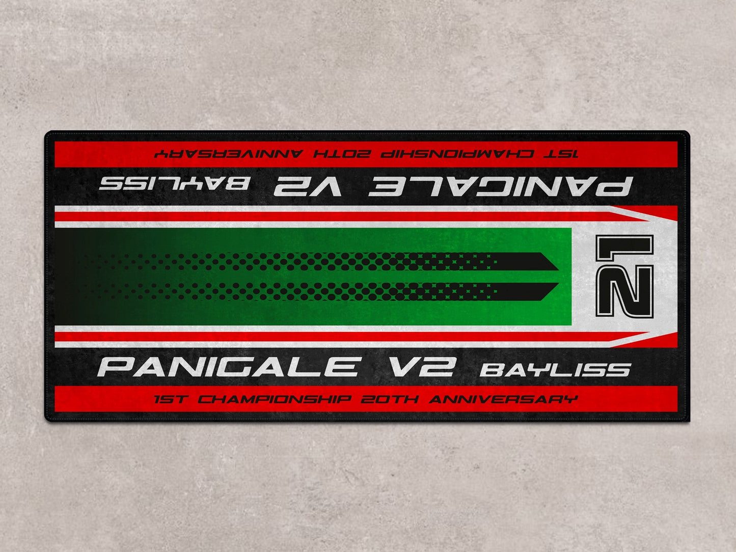 MPM Motorcycle Mat for Ducati Panigale V2 Bayliss 1st Championship 20th Anniversary - MM7193