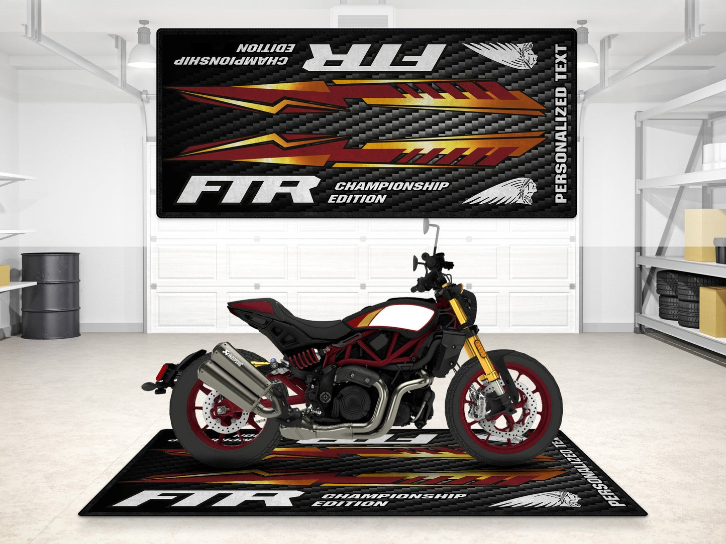 MPM Motorcycle Mat for Indian FTR Championship Edition - MM7319