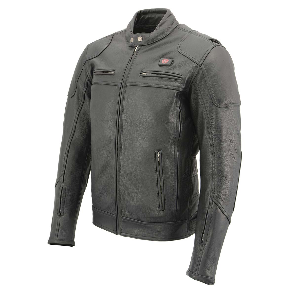 Milwaukee Leather MLM1514SET All Season Black Premium Leather Motorcycle Riders Jacket w/ Heated and Cool-Tec Technology