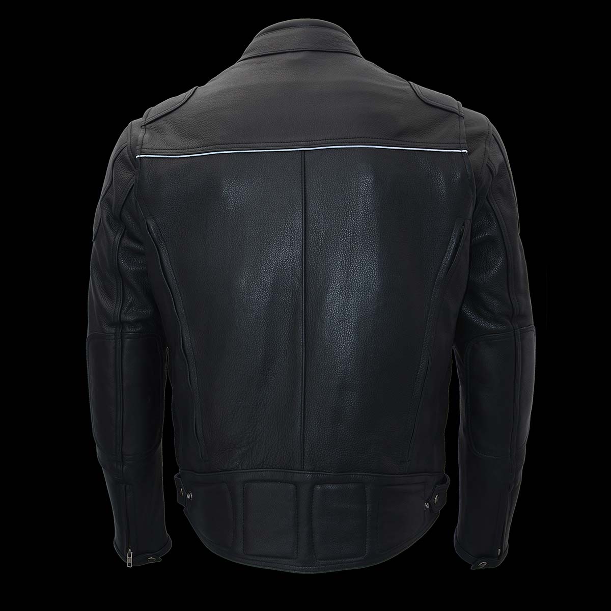 Milwaukee Leather MLM1526 Men's Stay Cool Black Premium Leather Sporty Motorcycle Jacket w/ Cool-Tec Leather Treatement