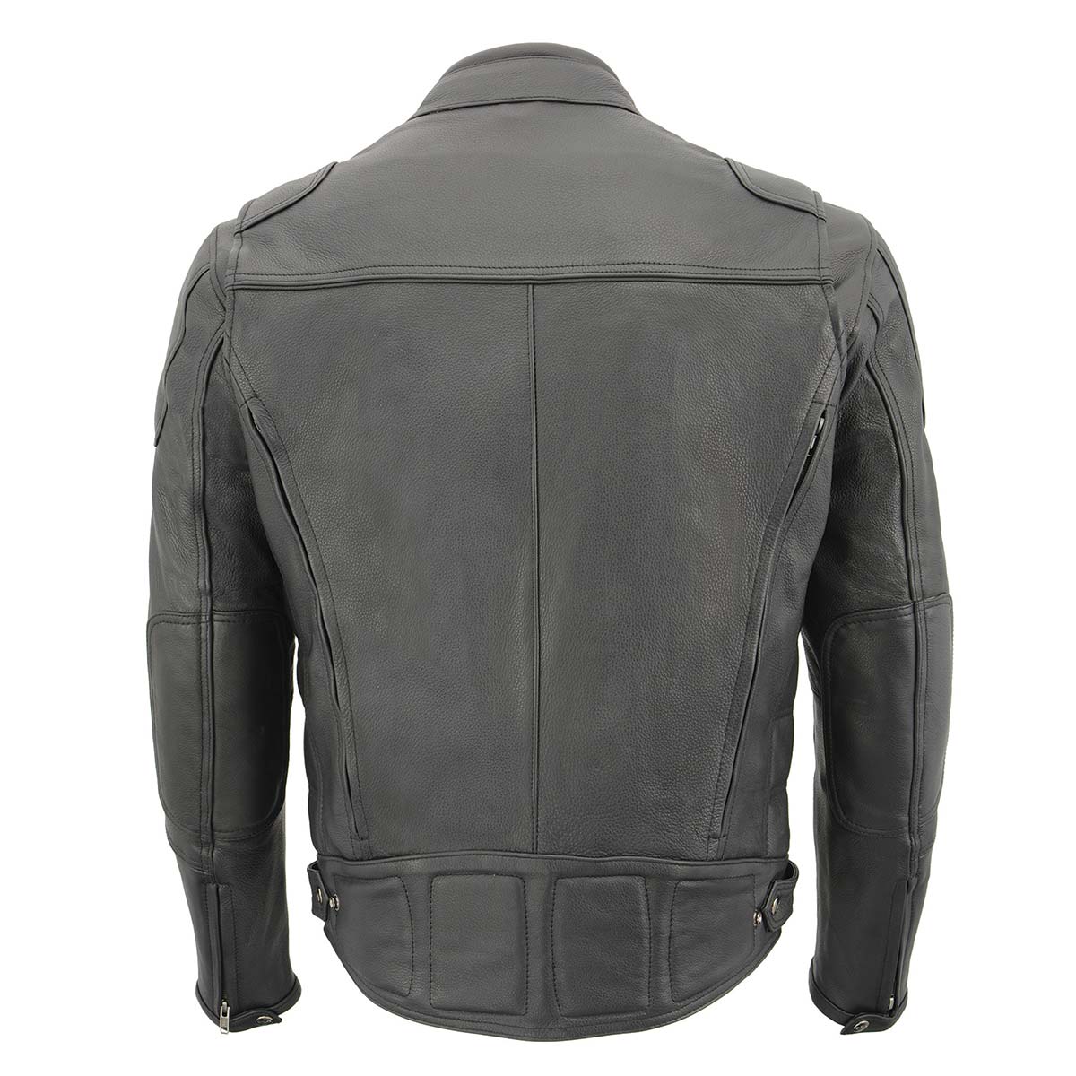 Milwaukee Leather MLM1526 Men's Stay Cool Black Premium Leather Sporty Motorcycle Jacket w/ Cool-Tec Leather Treatement