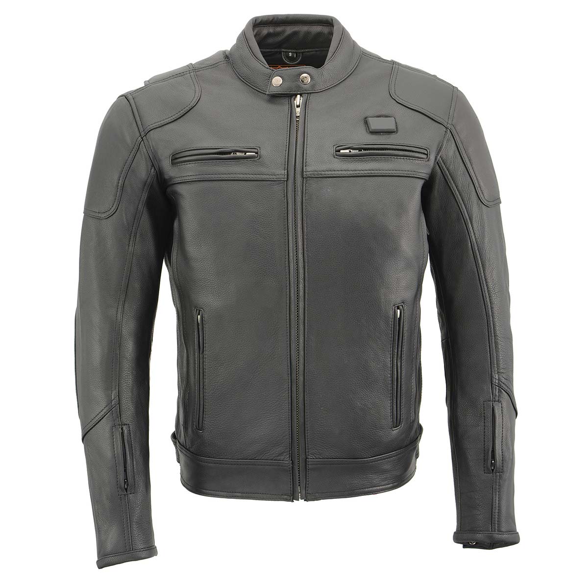 Milwaukee Leather MLM1514SET All Season Black Premium Leather Motorcycle Riders Jacket w/ Heated and Cool-Tec Technology