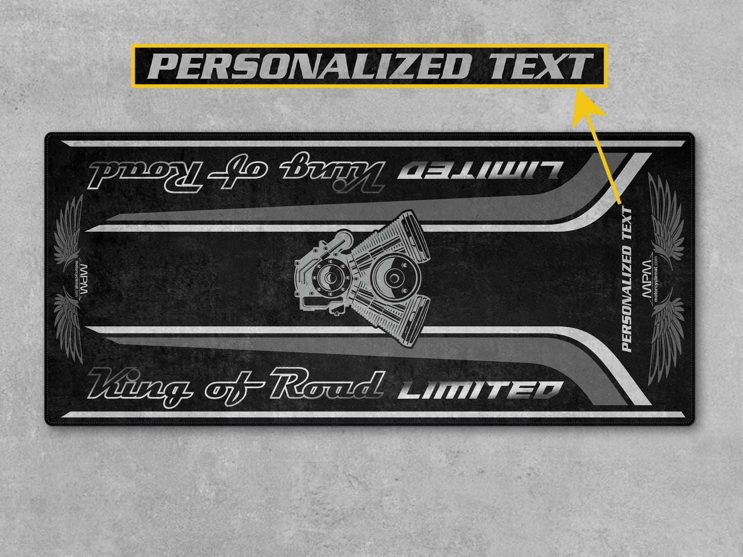 MPM Motorcycle Mat for Cruiser Motorcycle "King of Road Limited" - MM4121