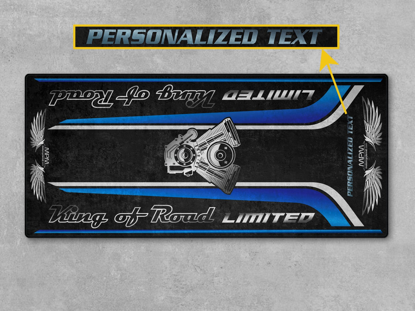 MPM Motorcycle Mat for Cruiser Motorcycle "King of Road Limited" - MM4121