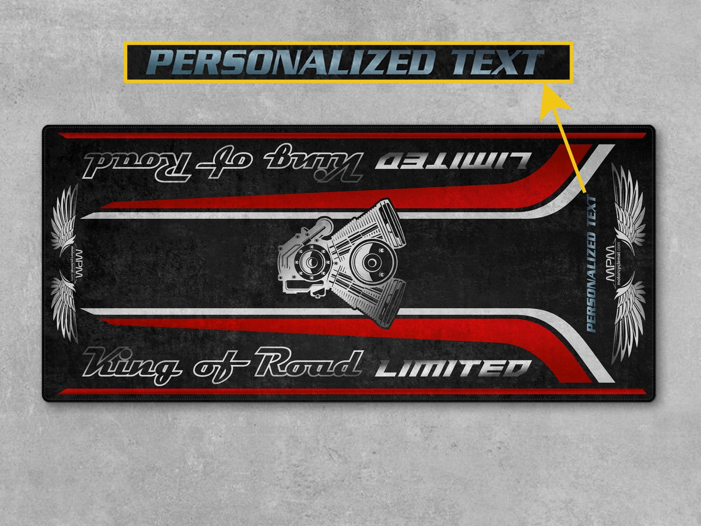 MPM Motorcycle Mat for Cruiser Motorcycle "King of Road Limited" - MM4121