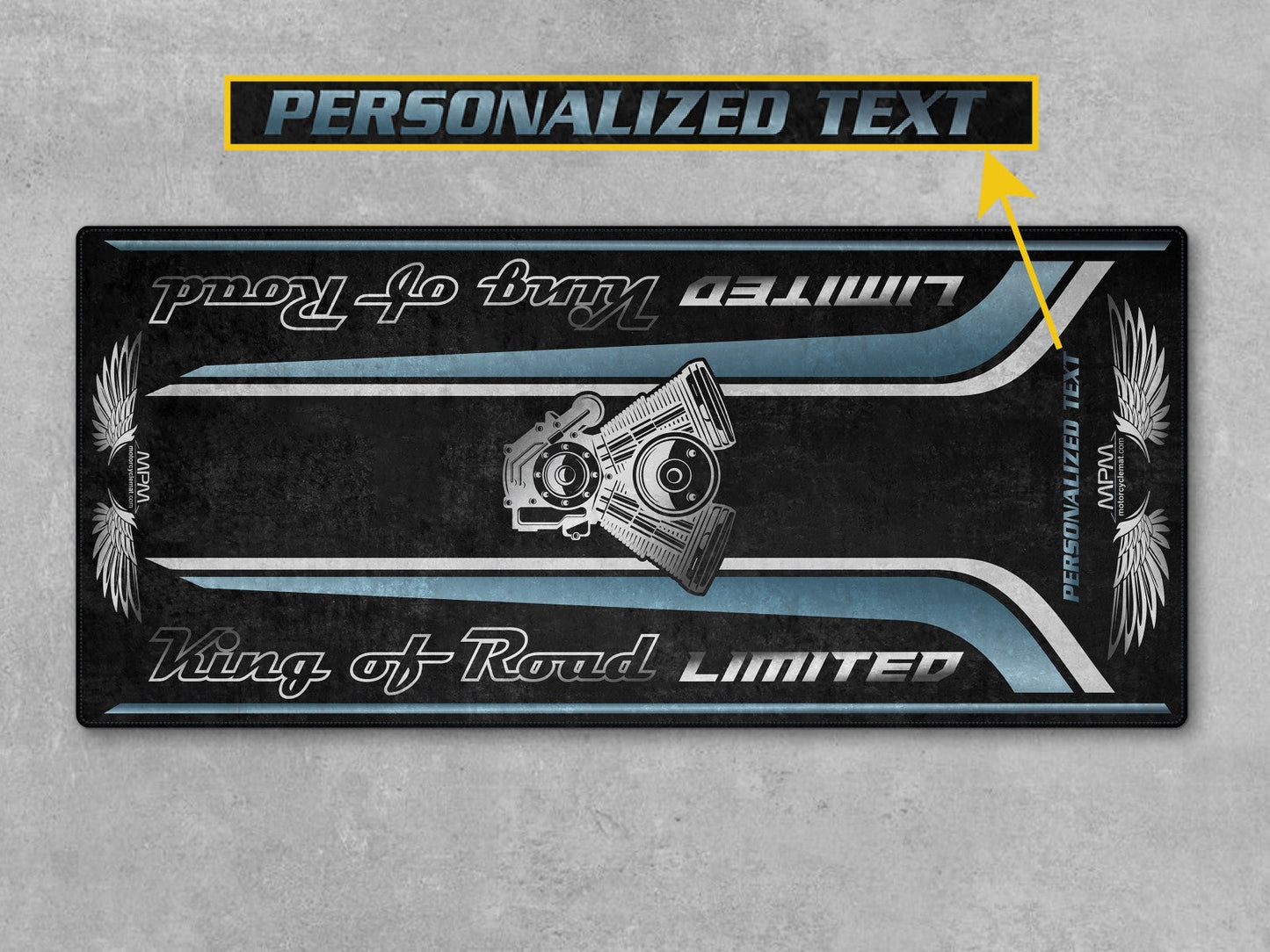 MPM Motorcycle Mat for Cruiser Motorcycle "King of Road Limited" - MM4121