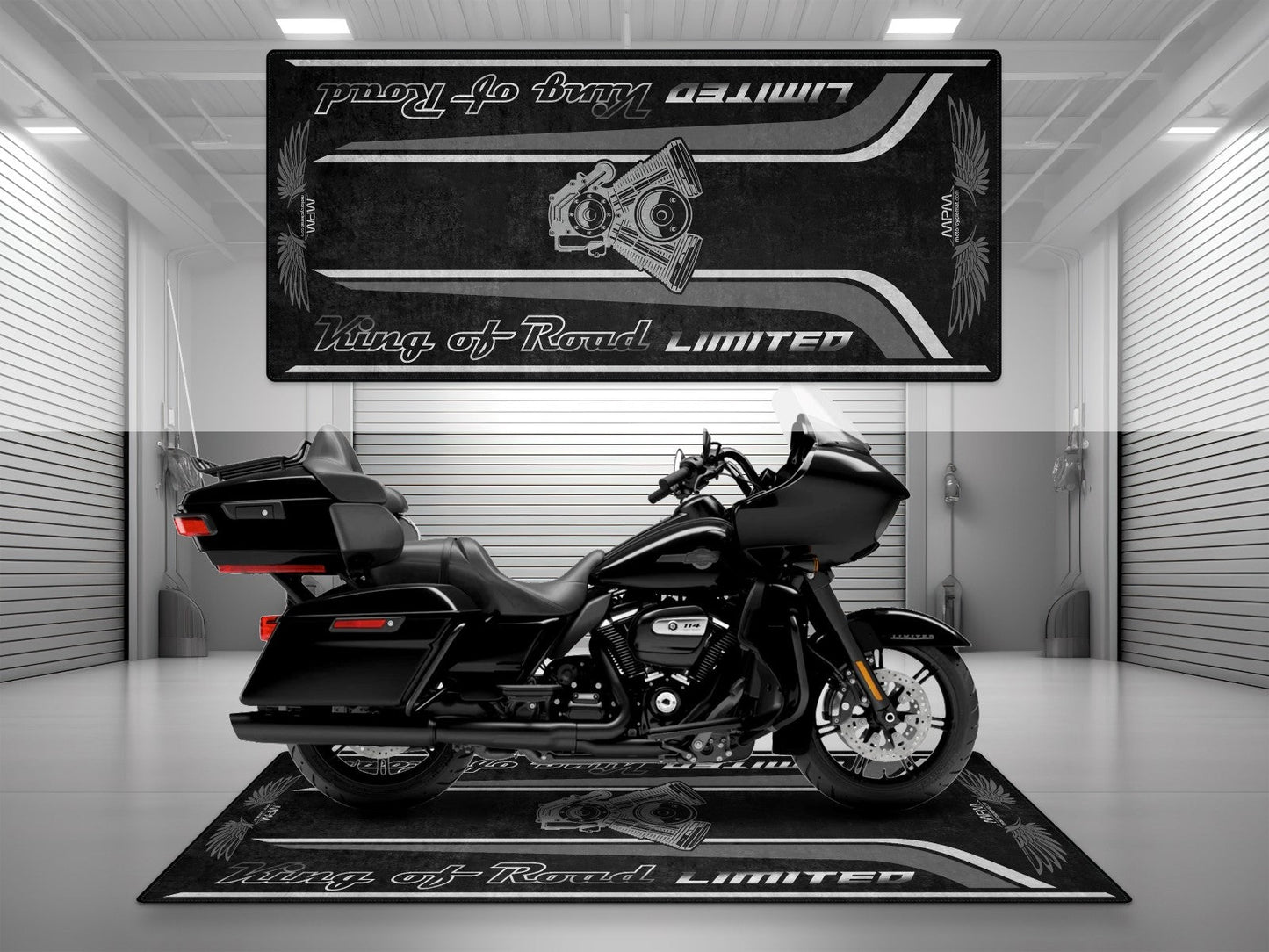 MPM Motorcycle Mat for Cruiser Motorcycle "King of Road Limited" - MM4121