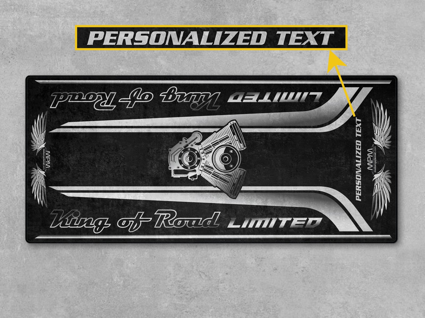 MPM Motorcycle Mat for Cruiser Motorcycle "King of Road Limited" - MM4121