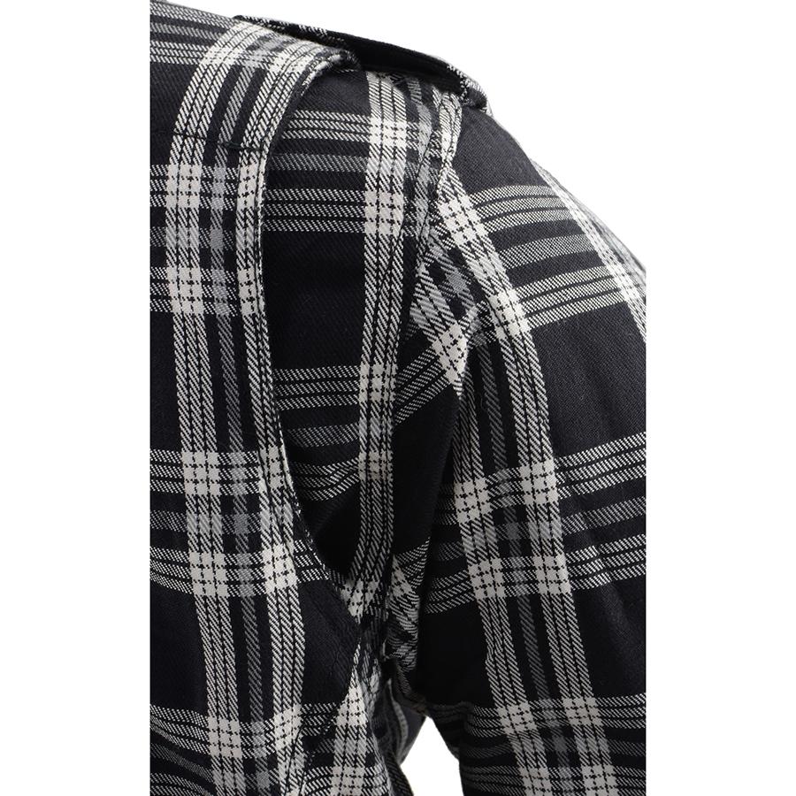 Milwaukee Leather MPL2600 Women’s Plaid Flannel Biker Shirt w/ CE Approved Armor - Reinforced w/ Aramid Fiber