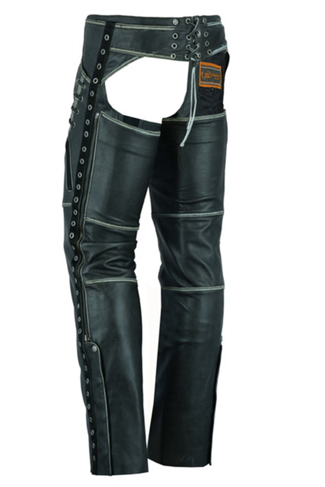 Women's Gray Stylish Lightweight Hip Set Chaps