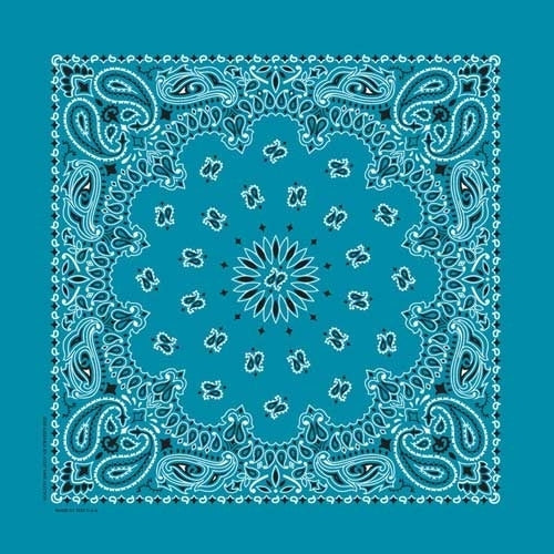 NT4412 Bandana Paisley Turquoise