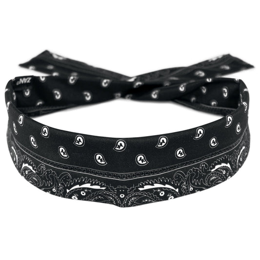 DP101 Cooldanna® Polyester, Black Paisley