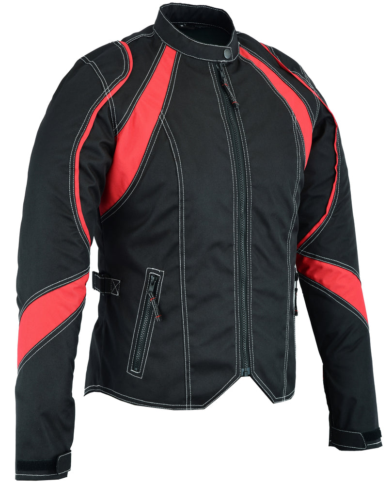 Women's Embroidered Crown Riding Jacket - Red