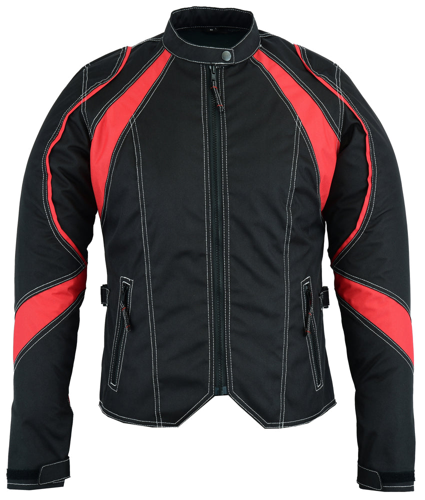 Women's Embroidered Crown Riding Jacket - Red