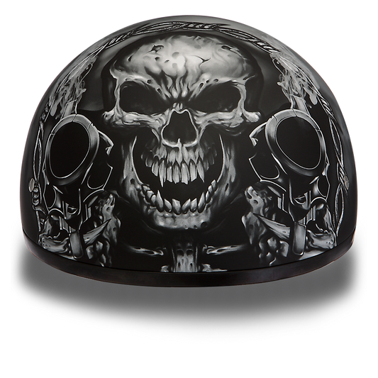 D6-G D.O.T. DAYTONA SKULL CAP - W/ GUNS