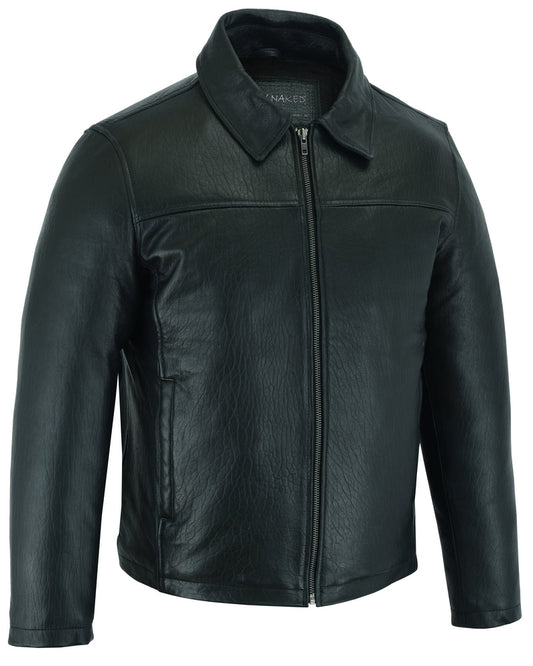 Men's Black Drum Dyed New Zealand Lambskin Jacket