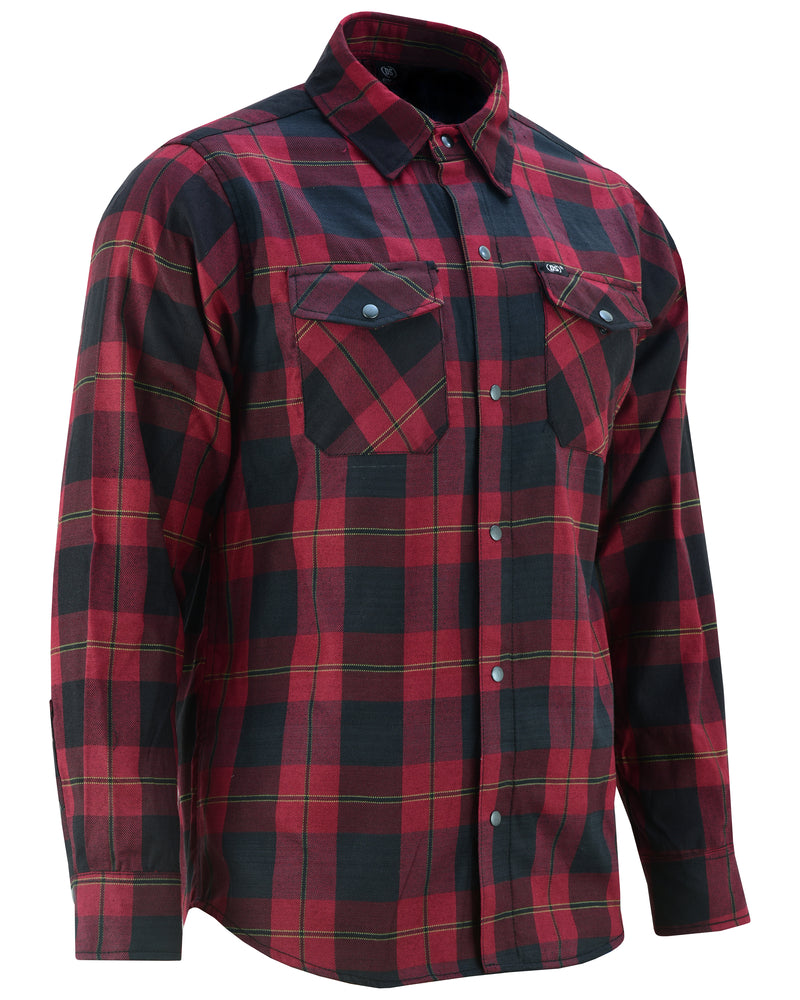 DS4682 Flannel Shirt - Red and Black