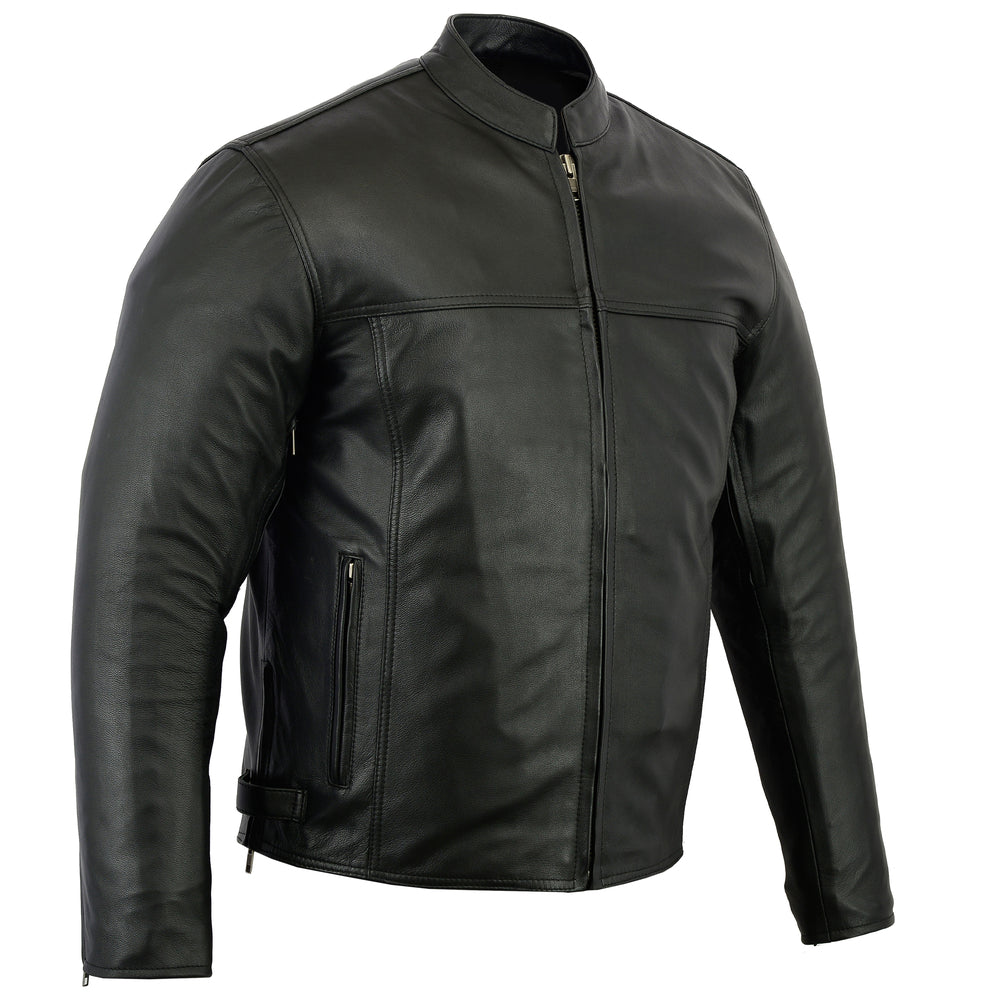 Men's Black Scooter Leather Jacket