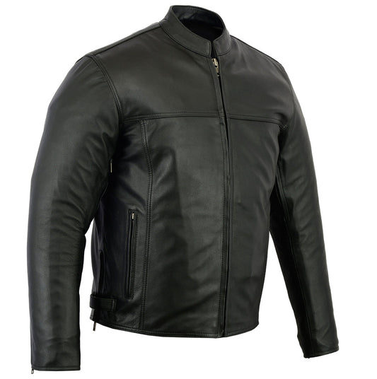 Men's Black Scooter Leather Jacket