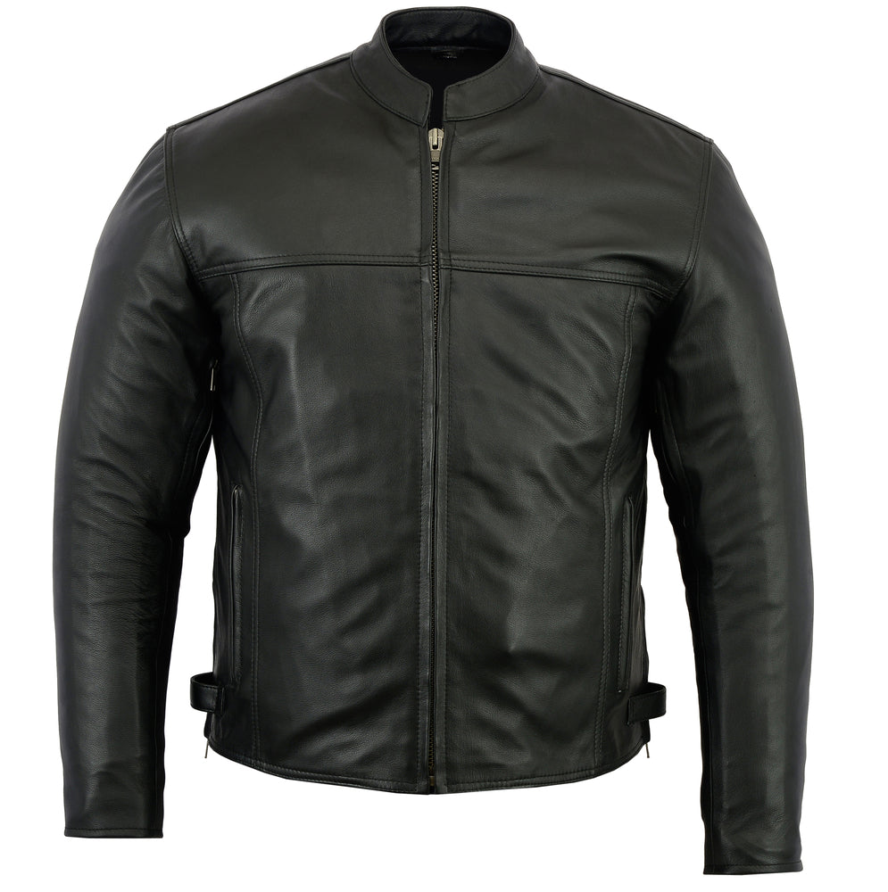 Men's Black Scooter Leather Jacket