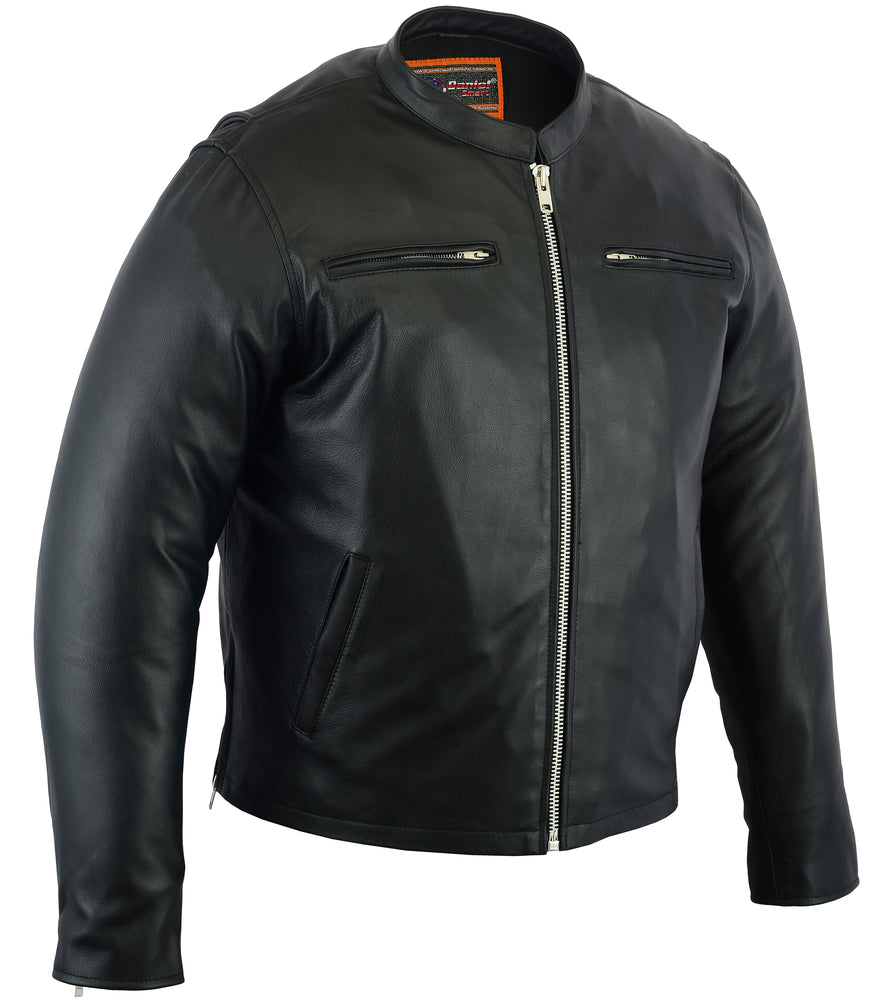 Men's Black Sporty Cruiser Jacket with Removable hood