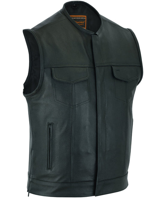 Eclipse Black Motorcycle Vest - Hidden Smart Access Pockets & Durable Lining