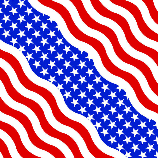 B5- Bandanna Wavy American Flag