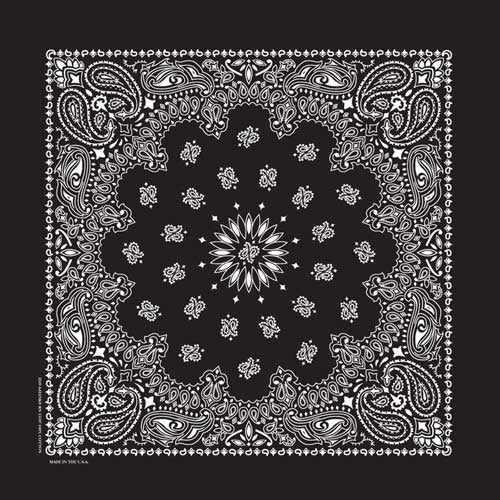 BD2503 Bandana Paisley Black