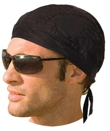 HW269 Headwrap Solid Black (Unlined)