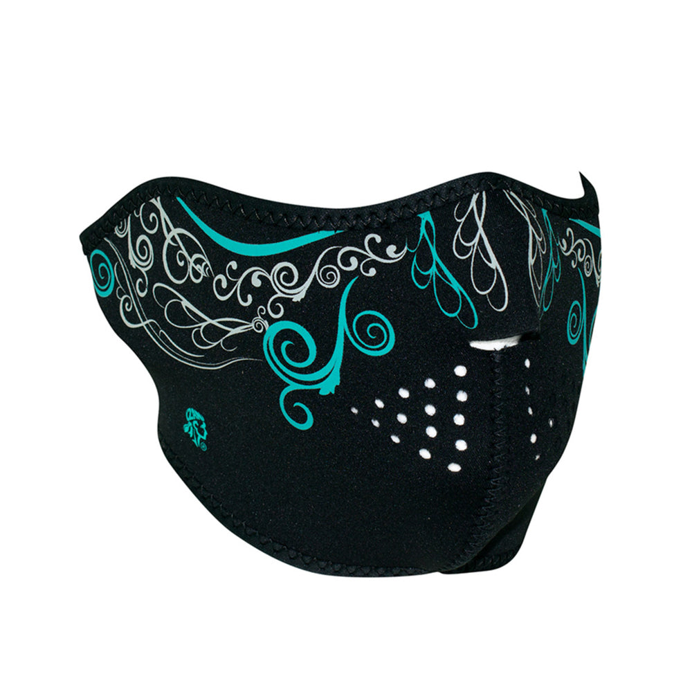 WNFM092HG ZAN® Half Mask- Neoprene- Venetian- Glow in the Dark