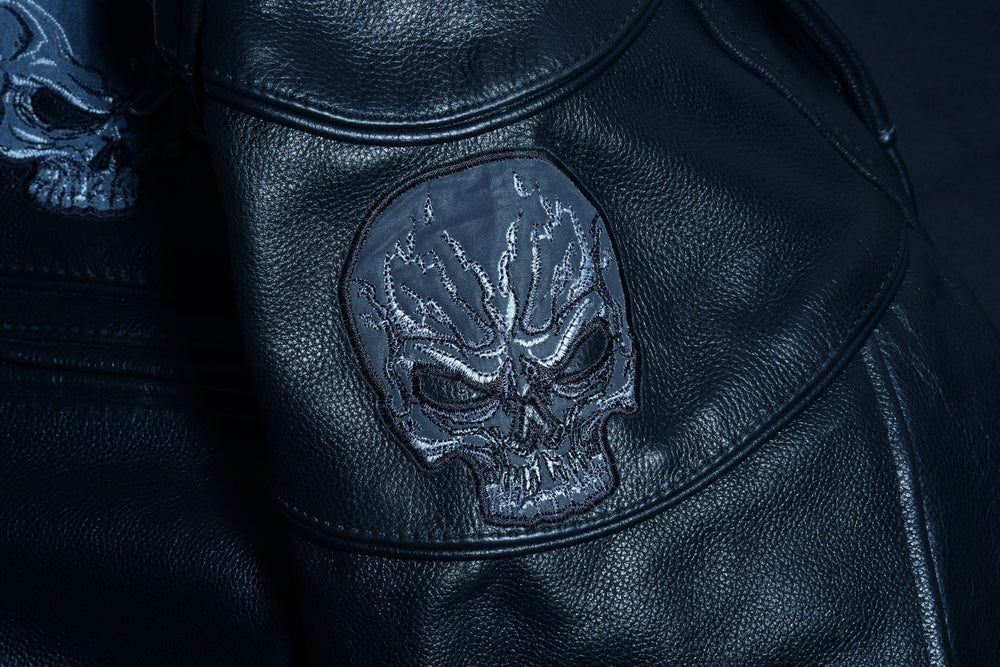 DS700 Men's Scooter Jacket w/Reflective Skulls