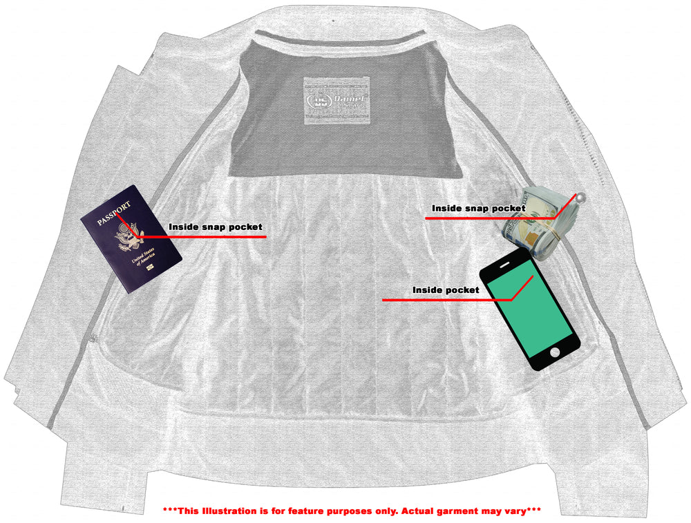 All-Season Men's Textile  Motorcycle Jacket with Reflective Stripes