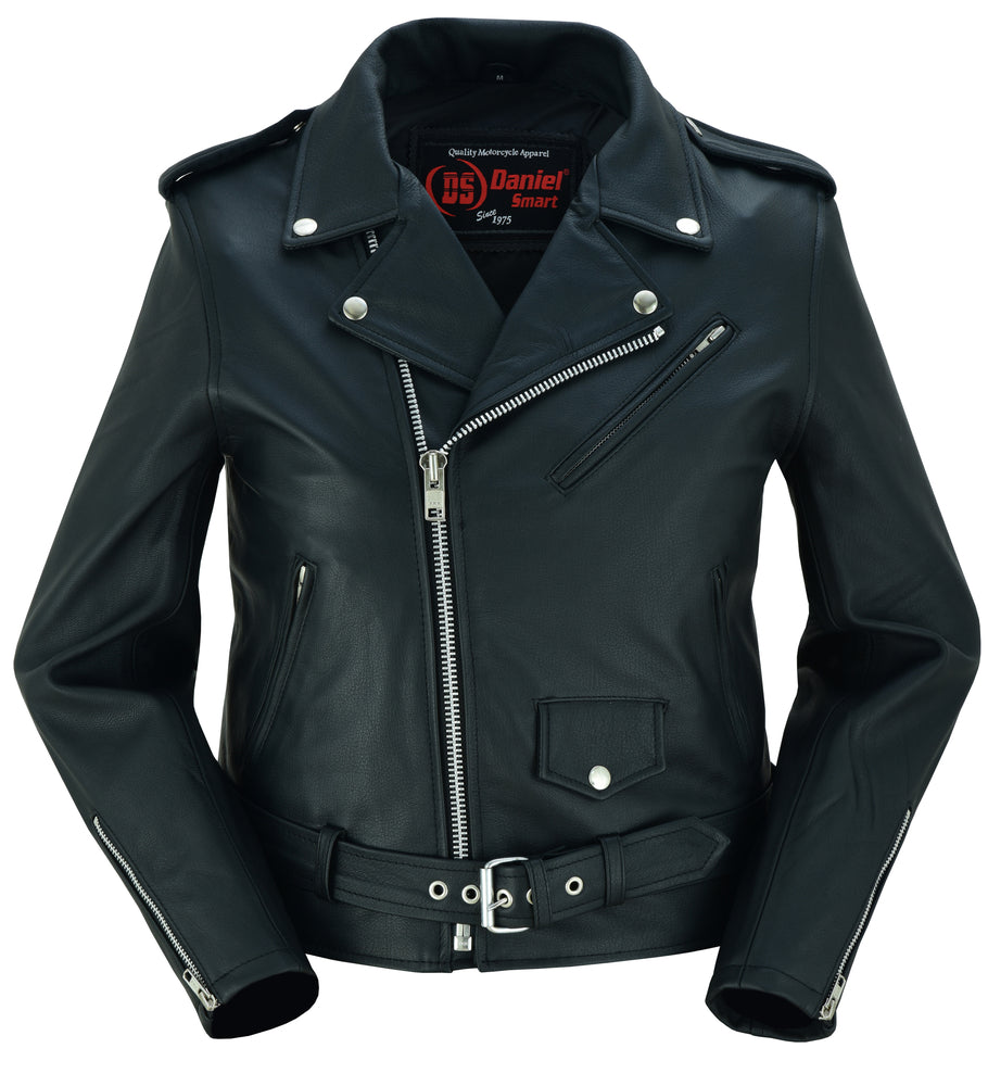 DS850 Women's Classic Plain Side Fitted M/C Style Jacket