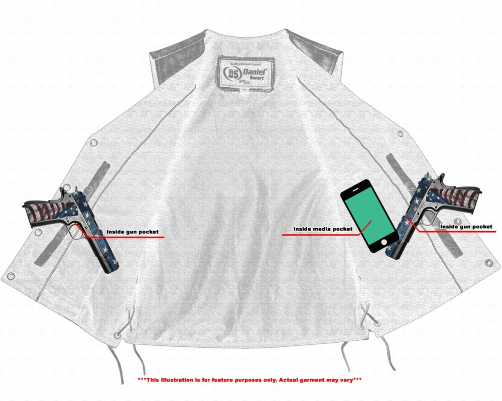 Women's Gray Single Back Panel Concealed Carry Vest