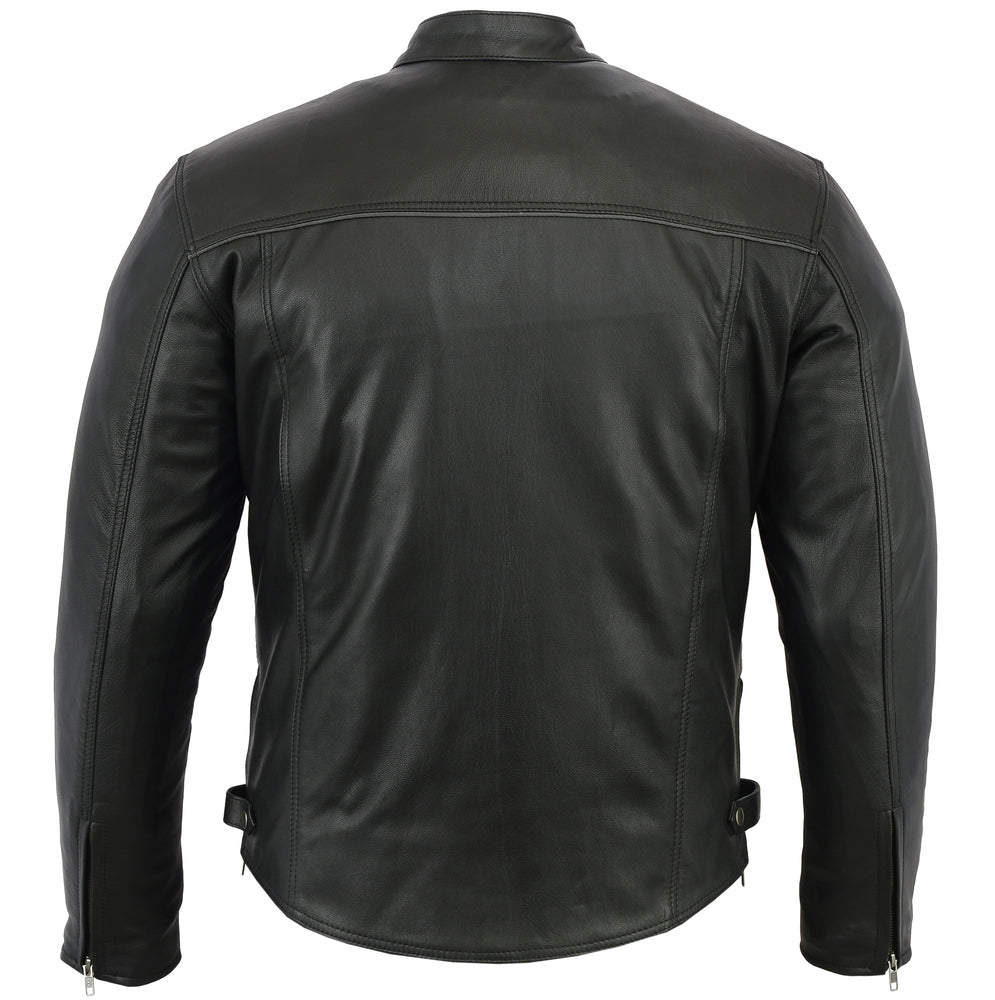 Men's Black Scooter Leather Jacket