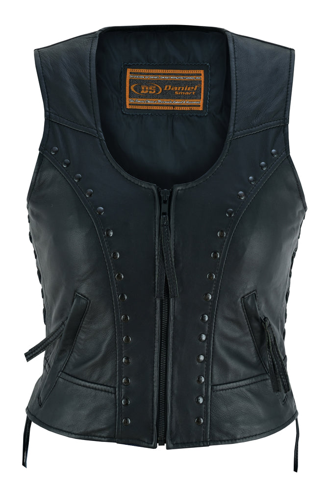 DS241 Women's Lightweight Vest with Rivets Detailing